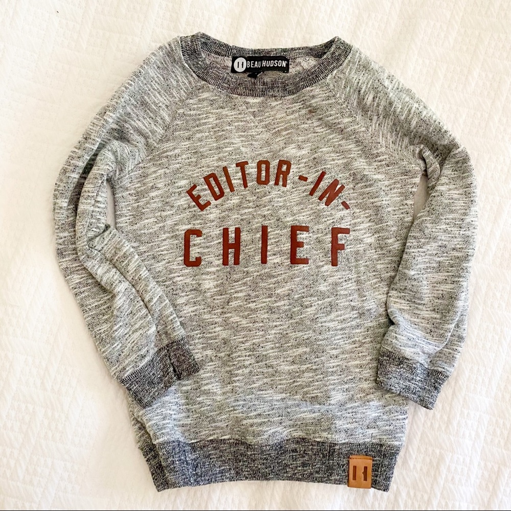 Beau Hudson editor in chief sweater sweatshirt